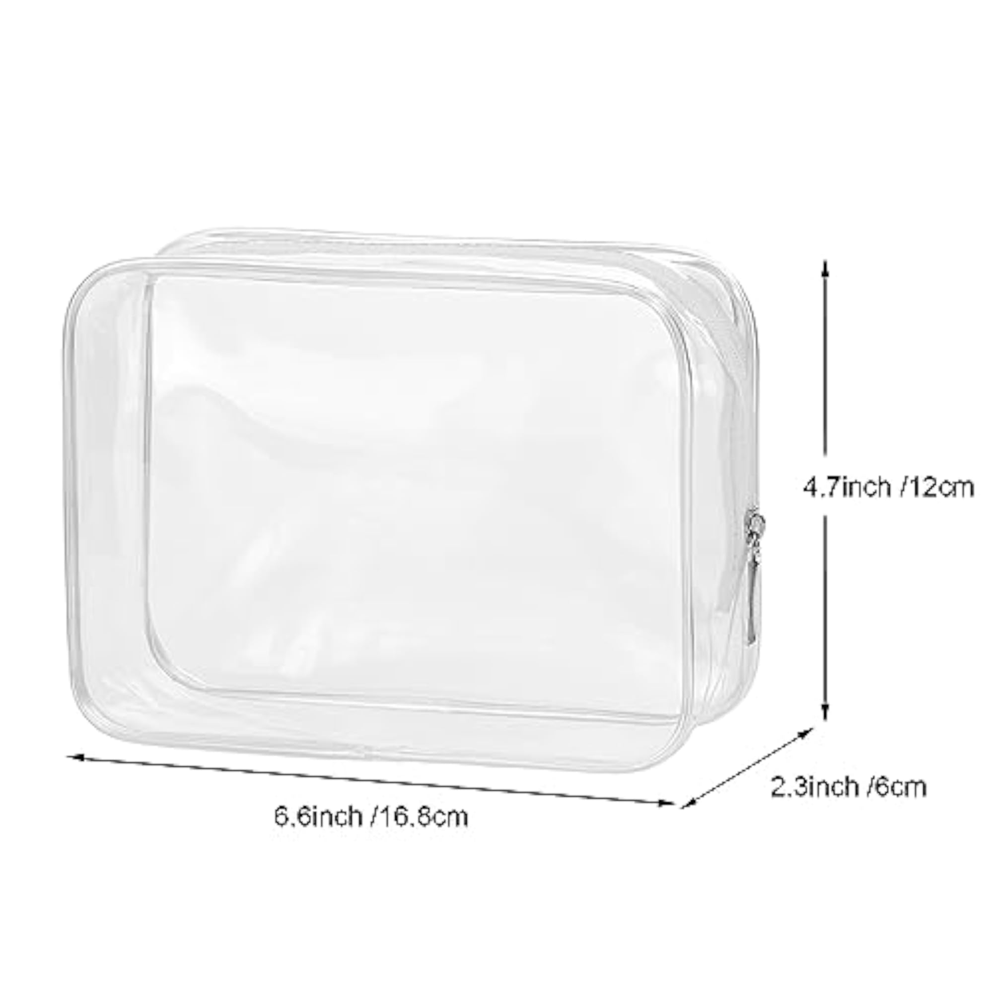 2 Pack Clear Makeup Pouch, TSA Approved Travel Bags